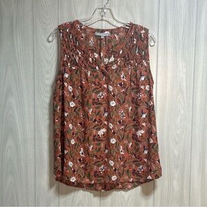 Daniel Rainn Multicolor Floral Sleeveless Lightweight Blouse Size Medium